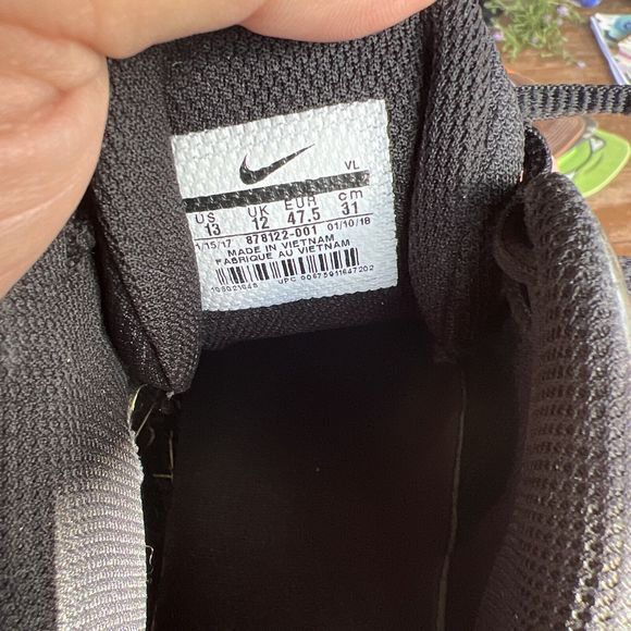 Nike Alpha Fastflex Menace Shark Football Cleats Black Gray Yellow Mens Size 13 - Picture 4 of 6